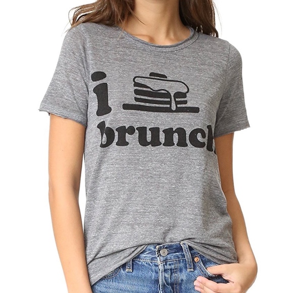 Chaser Tops - Chaser Gray I Brunch Graphic T shirt Chaser NWT